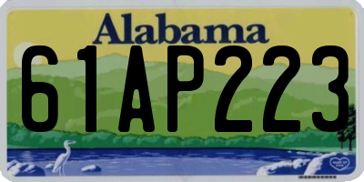 AL license plate 61AP223