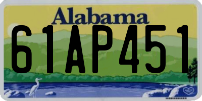 AL license plate 61AP451