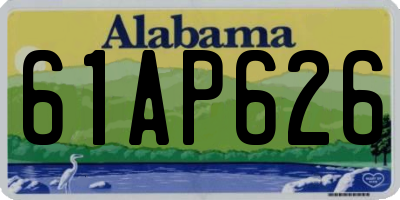 AL license plate 61AP626
