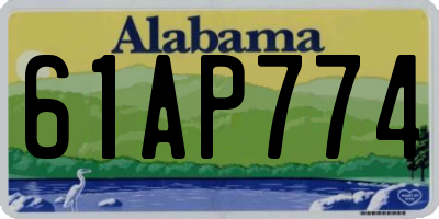 AL license plate 61AP774