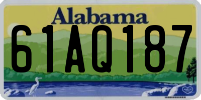 AL license plate 61AQ187