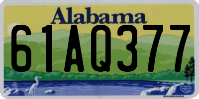 AL license plate 61AQ377