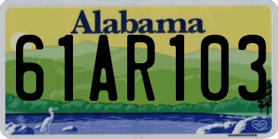 AL license plate 61AR103