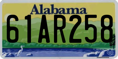 AL license plate 61AR258