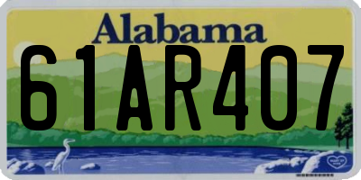 AL license plate 61AR407