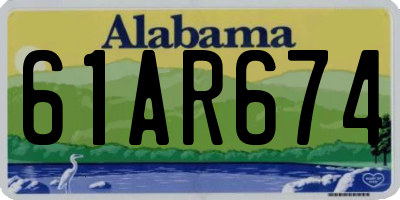 AL license plate 61AR674
