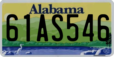 AL license plate 61AS546
