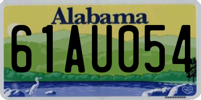 AL license plate 61AU054