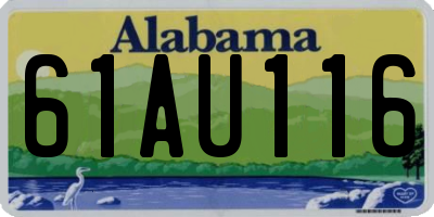 AL license plate 61AU116