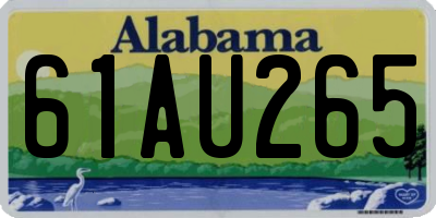 AL license plate 61AU265