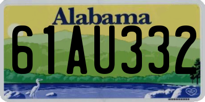 AL license plate 61AU332