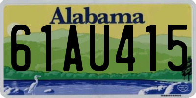 AL license plate 61AU415