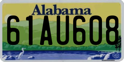 AL license plate 61AU608