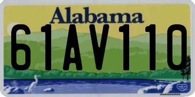 AL license plate 61AV110