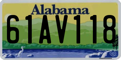 AL license plate 61AV118