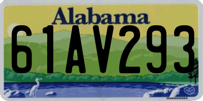AL license plate 61AV293