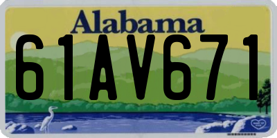 AL license plate 61AV671