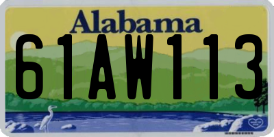 AL license plate 61AW113