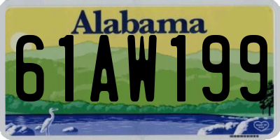 AL license plate 61AW199