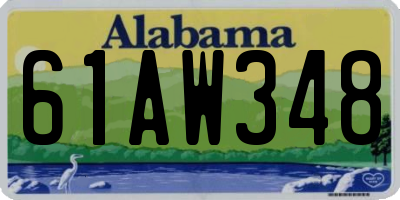 AL license plate 61AW348