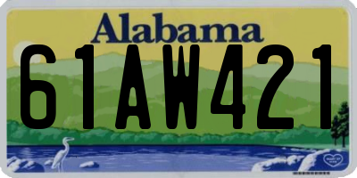 AL license plate 61AW421