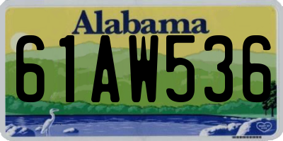 AL license plate 61AW536