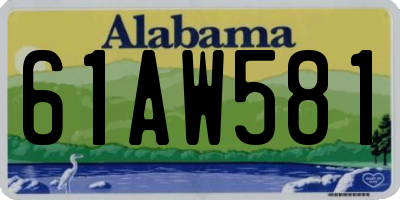 AL license plate 61AW581