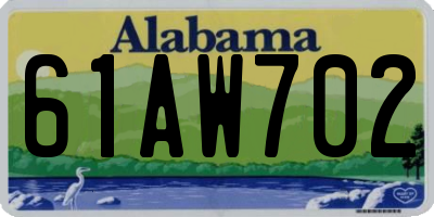 AL license plate 61AW702