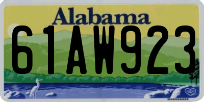 AL license plate 61AW923