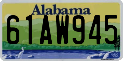 AL license plate 61AW945