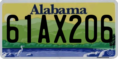 AL license plate 61AX206