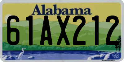 AL license plate 61AX212