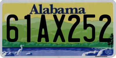 AL license plate 61AX252