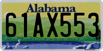 AL license plate 61AX553