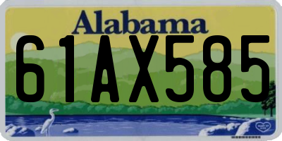 AL license plate 61AX585