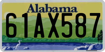 AL license plate 61AX587