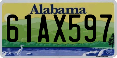 AL license plate 61AX597