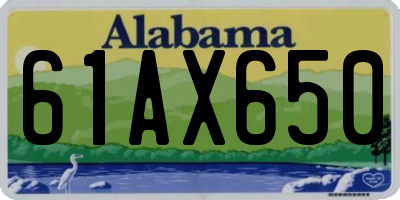 AL license plate 61AX650