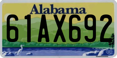 AL license plate 61AX692