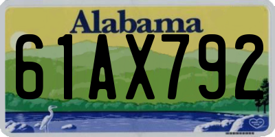 AL license plate 61AX792