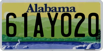 AL license plate 61AY020