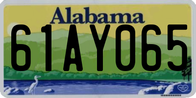 AL license plate 61AY065