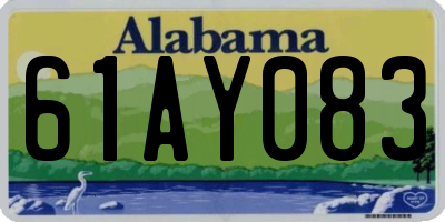 AL license plate 61AY083