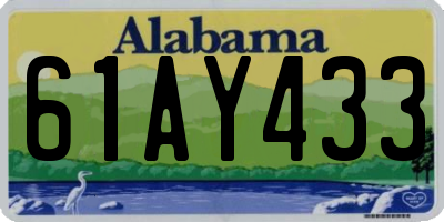 AL license plate 61AY433