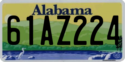 AL license plate 61AZ224