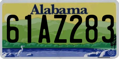 AL license plate 61AZ283