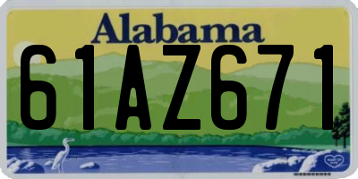 AL license plate 61AZ671
