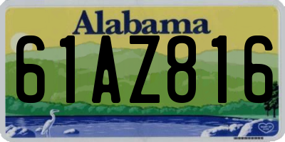 AL license plate 61AZ816
