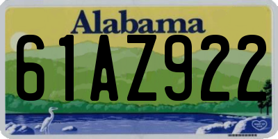 AL license plate 61AZ922