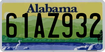 AL license plate 61AZ932